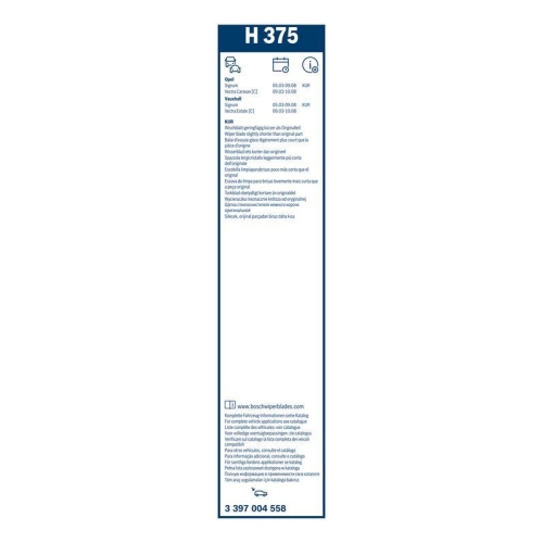 BOSCH Wischblatt Rear 3 397 004 558