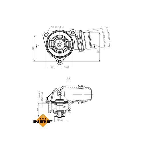 NRF Thermostat, Kühlmittel EASY FIT 725222