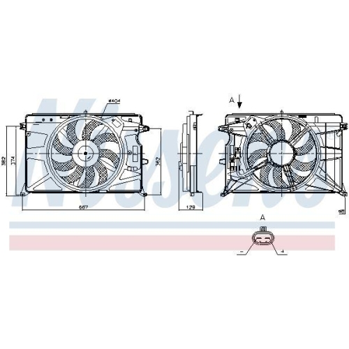 NISSENS L&uuml;fter, Motork&uuml;hlung 850274