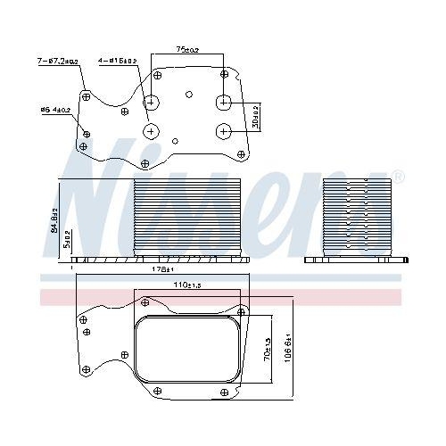 NISSENS Ölkühler, Motoröl ** FIRST FIT ** 90906
