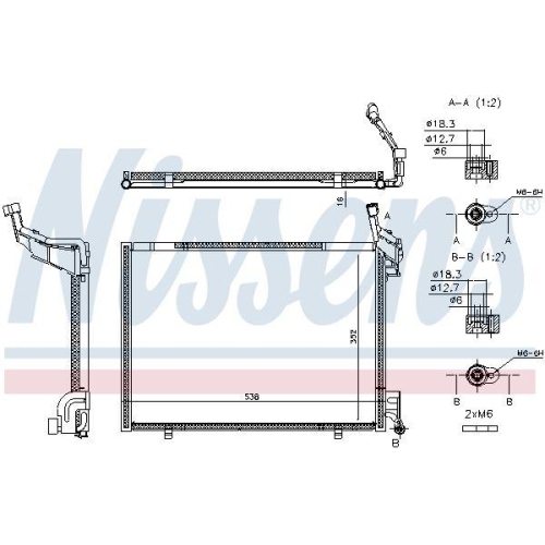 NISSENS Kondensator, Klimaanlage 940525