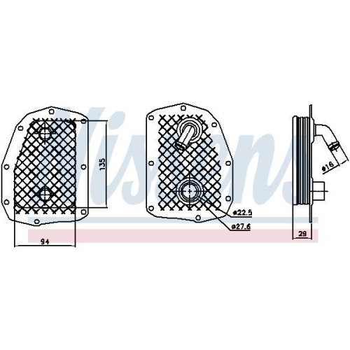 NISSENS Ölkühler, Motoröl 90734