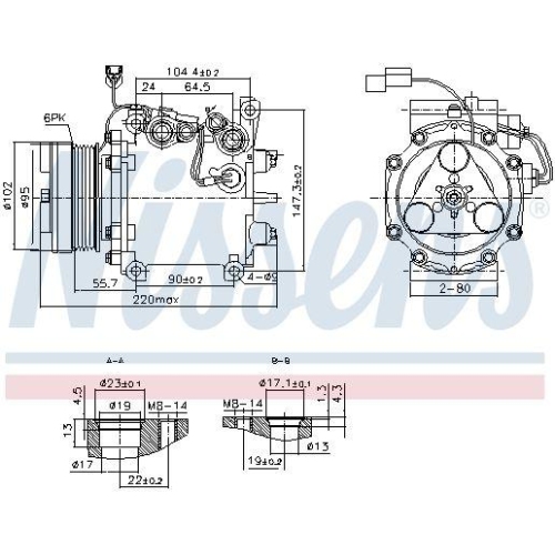 NISSENS Kompressor, Klimaanlage ** FIRST FIT ** 890879