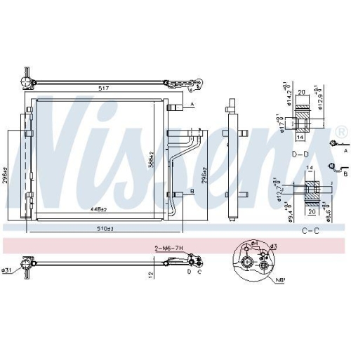 NISSENS Kondensator, Klimaanlage ** FIRST FIT ** 941186