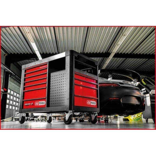PERFORMANCEplus P35 SCHWARZ/ROT Werkstattwagen mit 12 Schubladen 873.5008