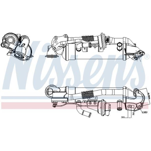 NISSENS K&uuml;hler, Abgasr&uuml;ckf&uuml;hrung ** FIRST FIT ** 989576