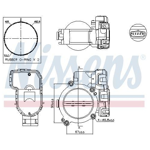 NISSENS Drosselklappenstutzen ** FIRST FIT ** 955076