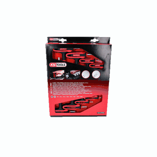 T-Griff-Torx-Winkelstiftschl&uuml;ssel-Satz, 8-tlgBohrung KS TOOLS 151.8165