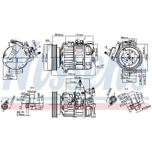 NISSENS Kompressor, Klimaanlage ** FIRST FIT ** 89463