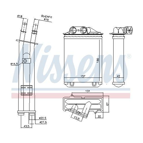 NISSENS W&auml;rmetauscher, Innenraumheizung ** FIRST FIT ** 71459
