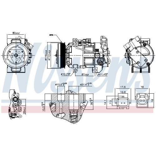 NISSENS Kompressor, Klimaanlage ** FIRST FIT ** 891251