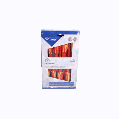VDE Schraubendreher-Satz, 9-tlg Schlitz und PH Phillips BRILLIANT TOOLS BT068010