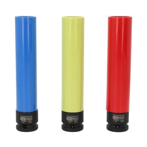 Alu-Felgen Kraft-Stecknuss-Satz extra lang 3-tlg 1/2 Zoll 17 19 21 mm 515.0865