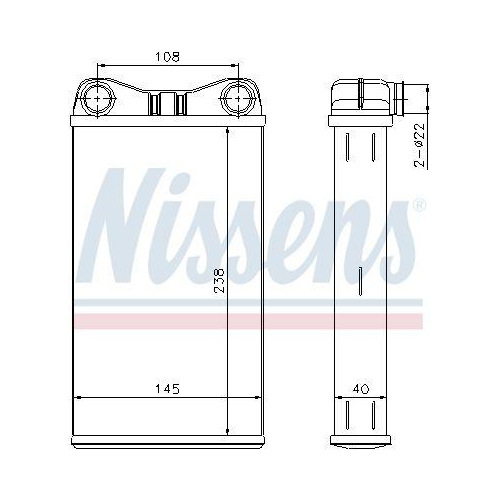 NISSENS W&auml;rmetauscher, Innenraumheizung ** FIRST FIT ** 70227