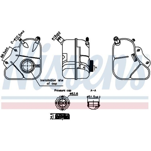 NISSENS Ausgleichsbeh&auml;lter, K&uuml;hlmittel ** FIRST FIT ** 996354