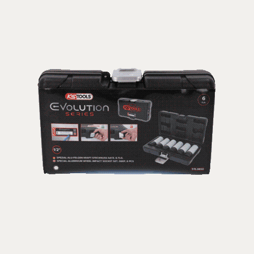 1/2 Zoll Spezial-Alu-Felgen Kraft-Stecknuss-Satz, 6-tlg KS TOOLS 515.0850