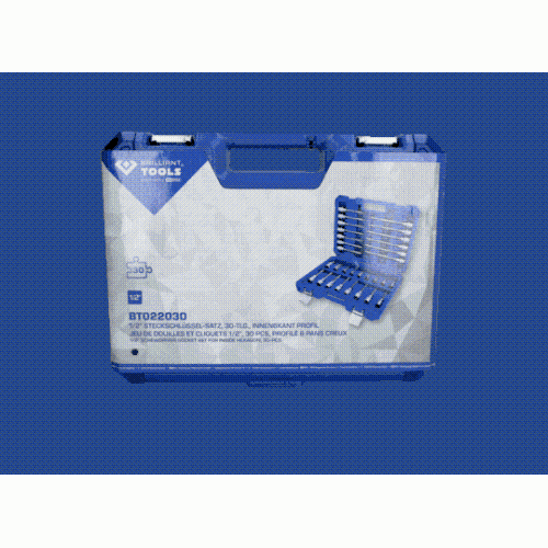 1/2 Zoll Bit-Stecknuss-Satz 30-tlg Innensechskant-Profil BRILLIANT TOOLS