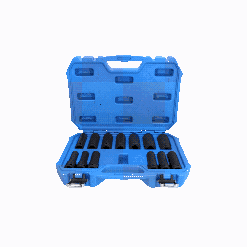 1/2 Zoll Kraft-Stecknuss-Satz Sechskant 13-tlg lang 10 - 24 mm BRILLIANT TOOLS