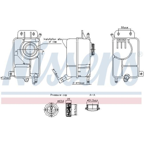 NISSENS Ausgleichsbeh&auml;lter, K&uuml;hlmittel ** FIRST FIT ** 996399