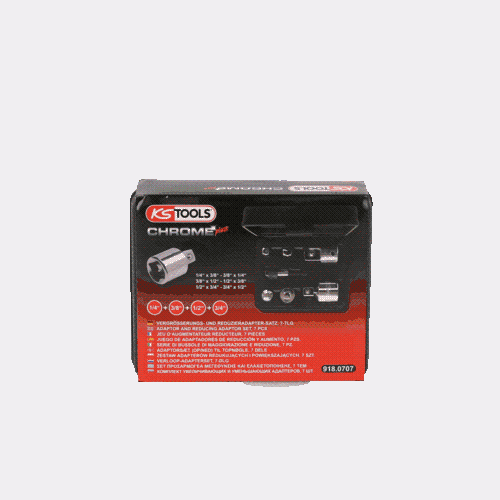 1/4 +3/8 +1/2 +3/4 Zoll CHROMEplus Vergr&ouml;&szlig;erungs- und Reduzieradapter-Satz 7-tlg