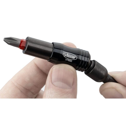 VIGOR Bithalter mit Gelenk 1/4 Zoll 6kt massiv/hohl 88mm V7600