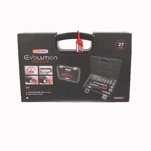 3/8 Zoll CHROMEplus Steckschl&uuml;ssel-Satz, 27-tlg KS TOOLS 918.0627