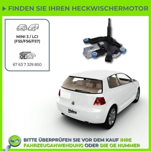 VALEO Wischermotor ORIGINAL TEIL 582707