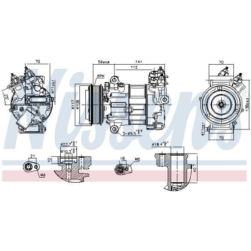 NISSENS Kompressor, Klimaanlage ** FIRST FIT ** 890790