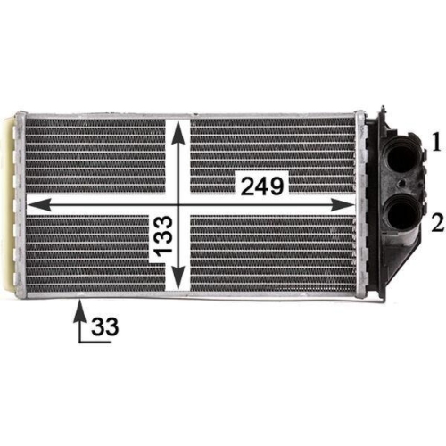 MAHLE W&auml;rmetauscher, Innenraumheizung BEHR *** PREMIUM LINE *** AH 187 000P