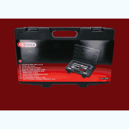 1/2 Zoll Steckschl&uuml;ssel-Satz, 24-tlg 12-kant KS TOOLS 911.1595