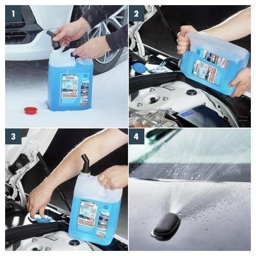 4x Sonax Scheibenfrostschutz gebrauchsfertig Antifrost+Klarsicht 5Liter 03325000