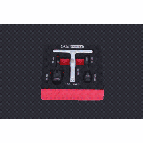 KS Tools Steckschl&uuml;sseleinsatz-Set, &Ouml;lablassschraube mit T-Griff 150.1020