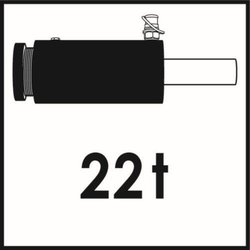 VIGOR Druck-Zug Hydraulikzylinder 22t 10tlg V2854