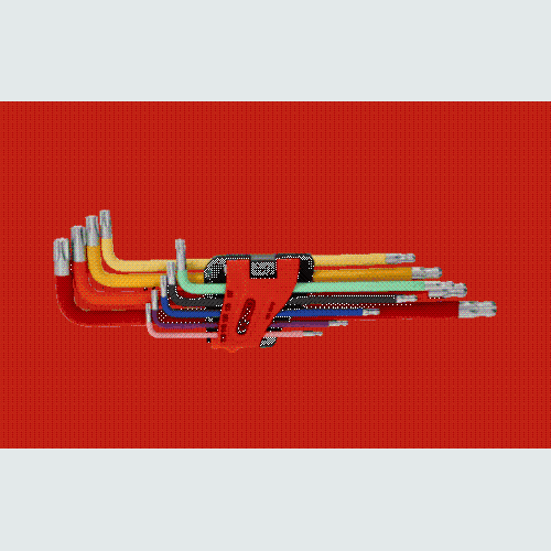 Kugelkopf-Torx-Winkelstiftschl&uuml;ssel-Satz, extra lang, 9-tlg KS TOOLS 151.5210