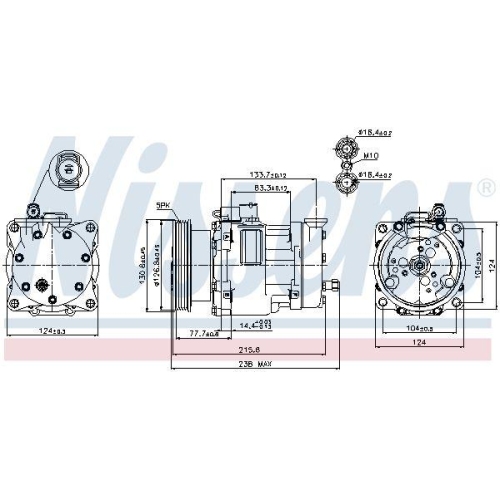 NISSENS Kompressor, Klimaanlage ** FIRST FIT ** 89187