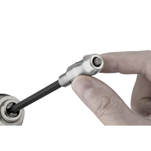 VIGOR Bithalter mit Magnetring lang 1/4Zoll 6kt massiv/hohl 150mm V7601-150