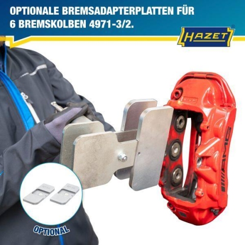 HAZET Bremskolben R&uuml;cksetzwerkzeug f. 1-Kolben und Mehrkolben Bremss&auml;ttel 4971-4