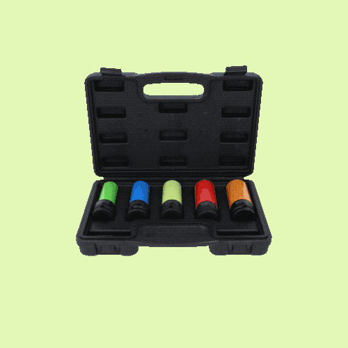 1/2 Zoll Alu-Felgen Kraft-Stecknuss-Satz robust, 5-tlg KS TOOLS 515.0870