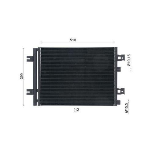 MAHLE Kondensator, Klimaanlage BEHR AC 858 000S