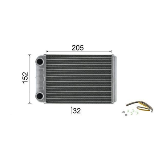 MAHLE W&auml;rmetauscher, Innenraumheizung BEHR *** PREMIUM LINE *** AH 258 000P