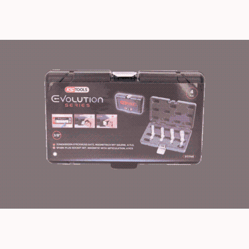 3/8 Zoll Z&uuml;ndkerzen-Stecknuss-Satz 4-tlg magnetisch mit Gelenk KS TOOLS 517.1145