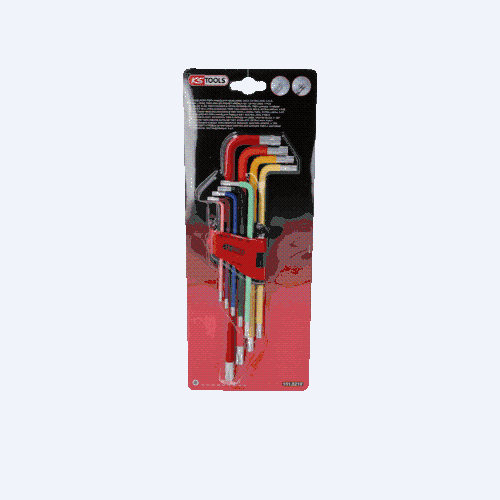 Kugelkopf-Torx-Winkelstiftschl&uuml;ssel-Satz, extra lang, 9-tlg KS TOOLS 151.5210