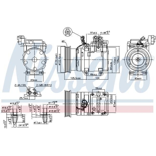 NISSENS Kompressor, Klimaanlage ** FIRST FIT ** 89262