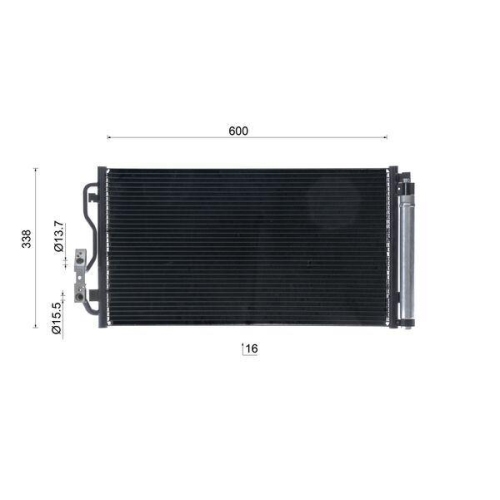 MAHLE Kondensator, Klimaanlage BEHR AC 1072 000S