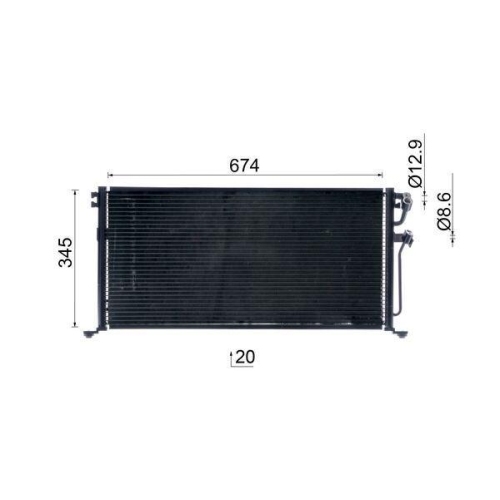 MAHLE Kondensator, Klimaanlage BEHR AC 485 001S