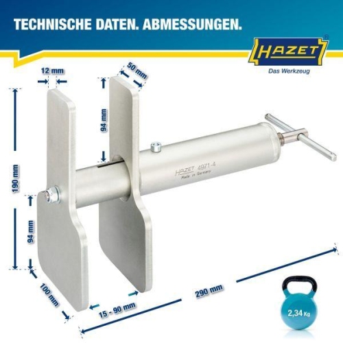 HAZET Bremskolben R&uuml;cksetzwerkzeug f. 1-Kolben und Mehrkolben Bremss&auml;ttel 4971-4
