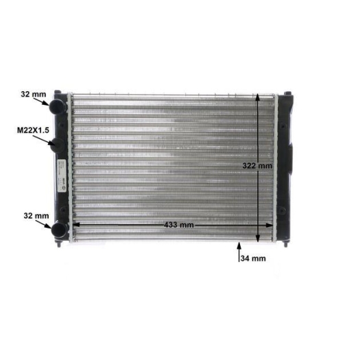 MAHLE Kühler, Motorkühlung BEHR CR 272 000S