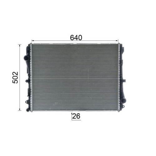 MAHLE Kühler, Motorkühlung BEHR *** PREMIUM LINE *** CR 2604 000P