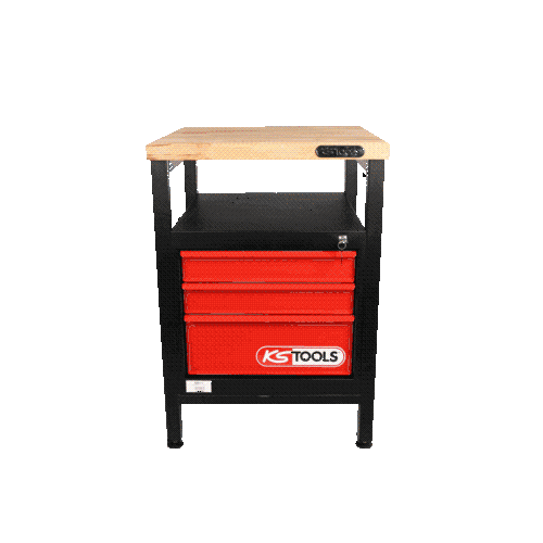 Werkbank mit 3 Schubladen, H840xB600xT600mm KS TOOLS 865.0010