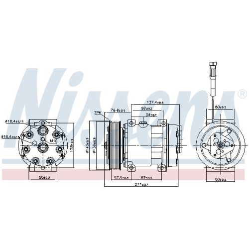 NISSENS Kompressor, Klimaanlage ** FIRST FIT ** 89137